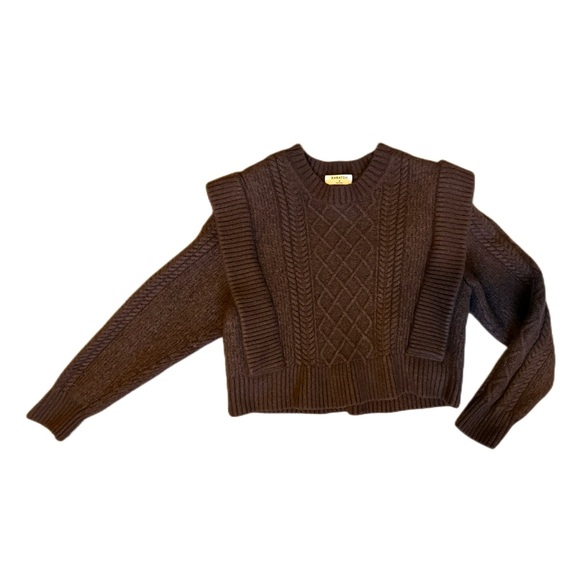 Babaton Dark Brown Cable Knit Sweater - Picture 4 of 13